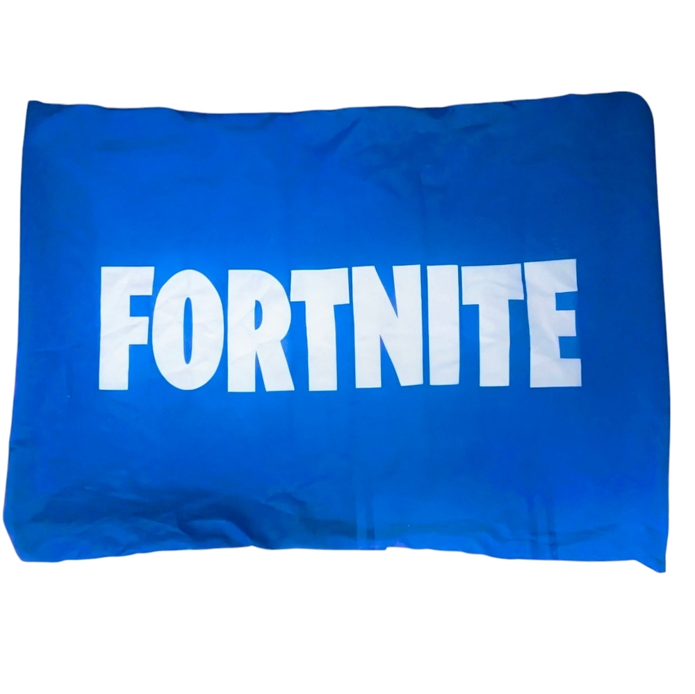 1 FORTNITE Pillow Sham Blue White Pillowcase 28"x 20" Epic Games 2021 Polyester